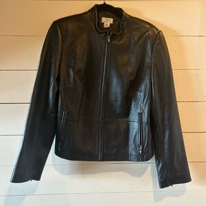 LOFT Women's Black Leather Jacket